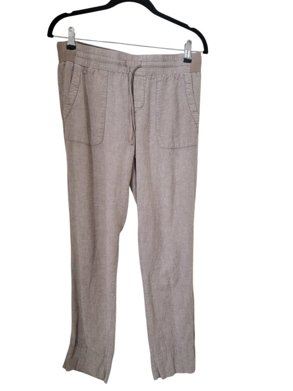 Soho by New York & Company Beige Linen Blend Size S Pull On Pants